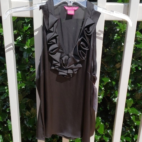 Sunny Leigh Halter Tank Top Blk M NWT Imperial Flower - Picture 9 of 9